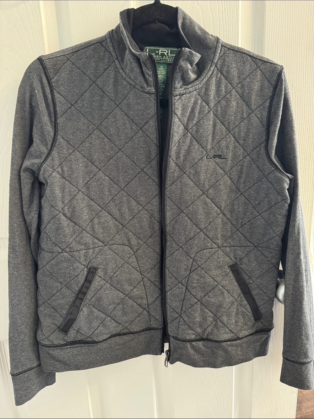 RLX Ralph Lauren Quilted Charcoal Zip-Up Jacket